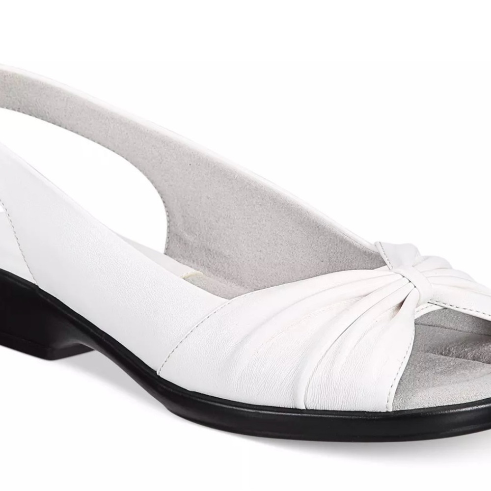 Elegant White Slingback Women's Shoes Size 7.5 M